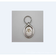 Oval Metal Keychain, Key Ring with Letters (GZHY-KA-024)